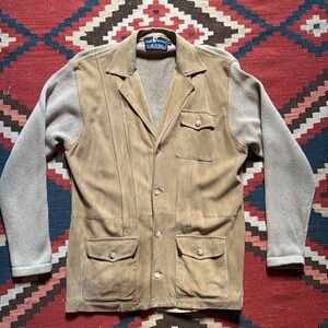 Vintage Suede Ralph Lauren Western Men's Tan leather Jacket